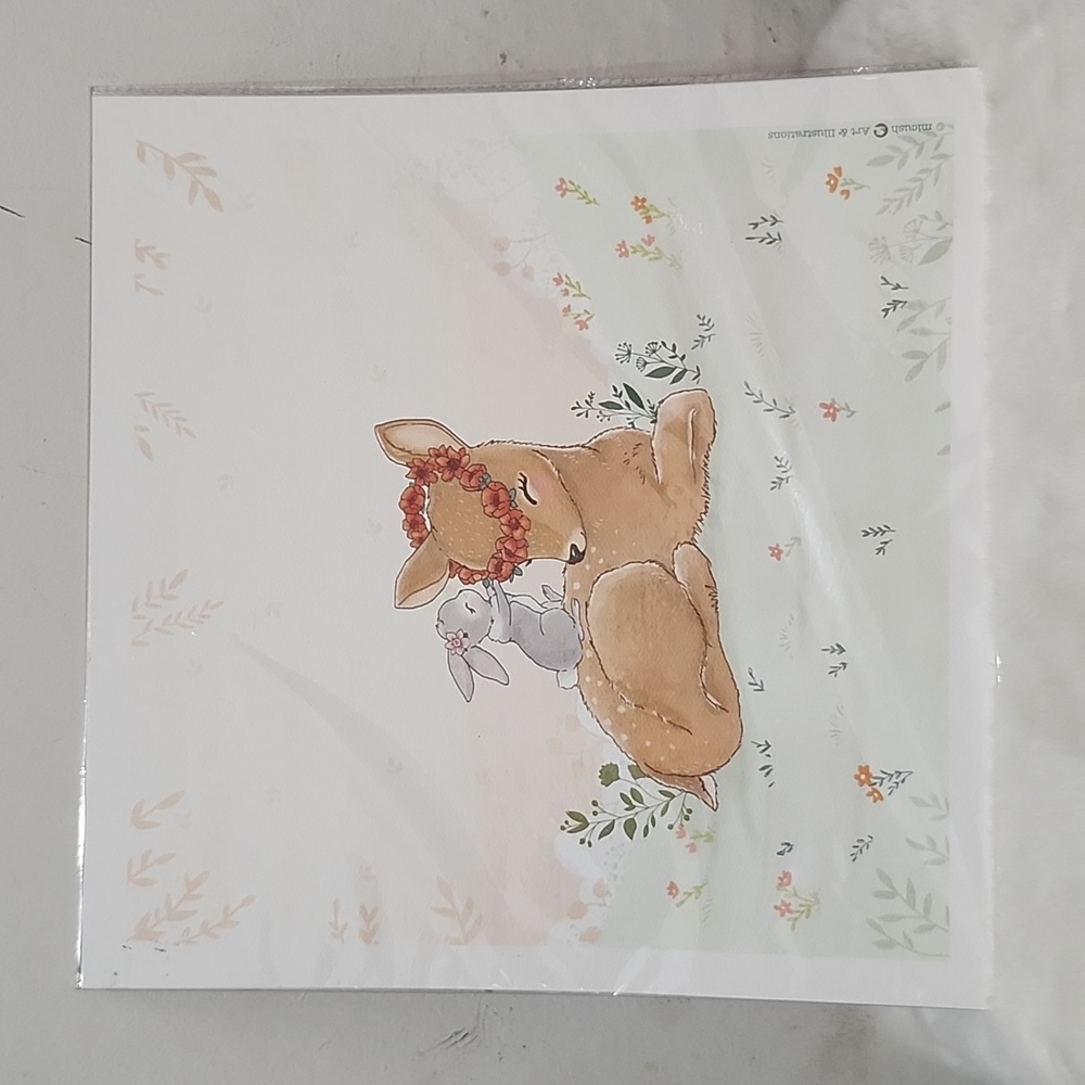 Deer & bunny wall art.